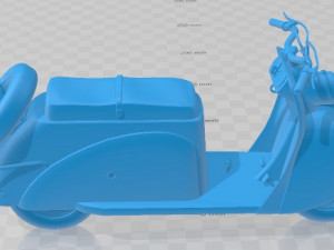 Soviet scooter Tula T200 Printable Motorbike Modelo de Impressão 3D