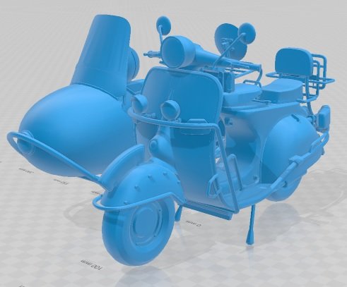 Tjapoeng Djotang 300 Printable Motorbike Model do druku 3D .c4d .max .obj .3ds .fbx .stl .blend 