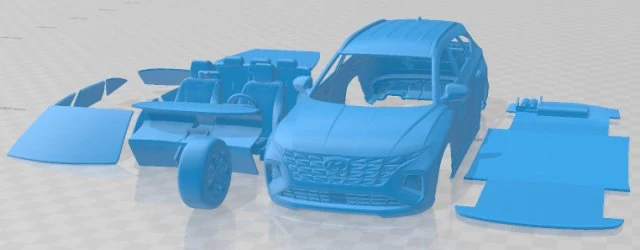 Hyundai Tucson N Line 2021 Printable Car 3D Print Model .c4d .max .obj .3ds .fbx .stl .blend 