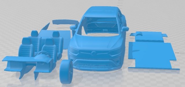 Ssangyong Tivoli 2020 Printable Car 3D Baskı Modeli .c4d .max .obj .3ds .fbx .stl .blend 
