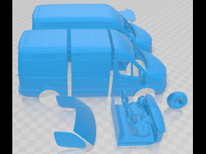 Mercedes Benz Sprinter Van L2H2 2018 Printable Van Modello di stampa 3D