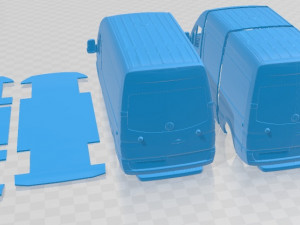 Mercedes Benz Sprinter Van L2H2 2018 Printable Van Modello di stampa 3D
