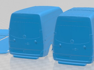 Mercedes Benz Sprinter Van L2H2 2018 Printable Van Modello di stampa 3D