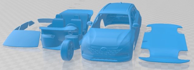 Hyundai Nexo 2020 Printable Car 3D Print Model .c4d .max .obj .3ds .fbx .stl .blend