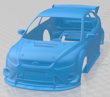 Focus RS MK2 Printable Body Car Model Cetak 3D .c4d .max .obj .3ds .fbx .stl .blend 