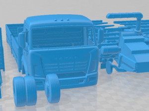 KAMAZ 4308 Printable Truck in separate parts 3Dプリントモデル