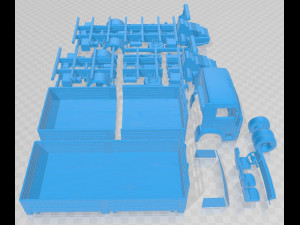 KAMAZ 4308 Printable Truck in separate parts 3Dプリントモデル