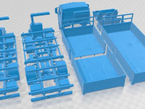 KAMAZ 4308 Printable Truck in separate parts 3D Print Model