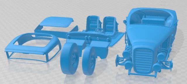 1933 Hot Rod Printable Car 3D Print Model .c4d .max .obj .3ds .fbx .stl .blend