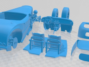 1933 Hot Rod Printable Car 3D प्रिंट मॉडल