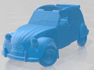 Citroen 2CV Charleston 1986 Printable Car 3D Print Model