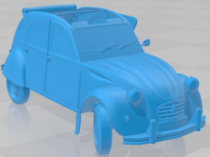 Citroen 2CV Charleston 1986 Printable Car 3D Print Model