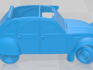 Citroen 2CV Charleston 1986 Printable Car 3D Print Model