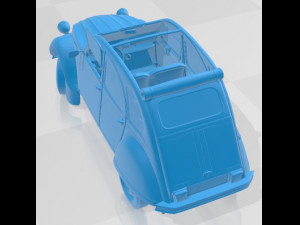 Citroen 2CV Charleston 1986 Printable Car 3D Print Model