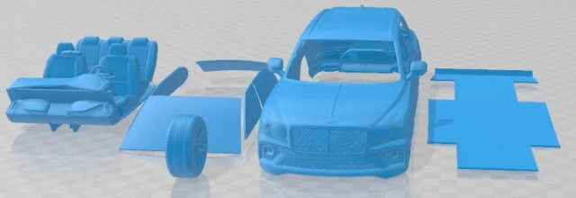 Bentley Bentayga Hybrid 2021 Printable Car 3D Print Model .c4d .max .obj .3ds .fbx .stl .blend 