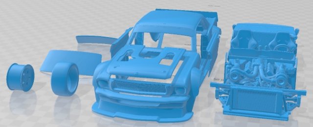 Mustang Hoonicorn V2 Printable Car Modèles 3D en vedette .c4d .max .obj .3ds .fbx .stl .blend 