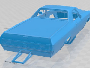 Chevrolet El Camino 1970 Drag Printable Body Car 3D Print Model