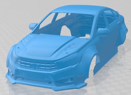Lada Vesta Drift Printable Body Car Model Cetak 3D .c4d .max .obj .3ds .fbx .stl .blend 