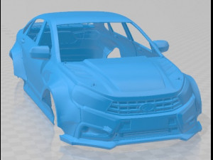 Lada Vesta Drift Printable Body Car Model Cetak 3D