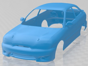 Hyundai Accent 1996 Race Printable Body Car Modèles 3D en vedette