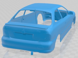 Hyundai Accent 1996 Race Printable Body Car 3D प्रिंट मॉडल
