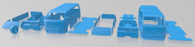Toyota Hiace Race Printable Van 3D Принт Модель .c4d .max .obj .3ds .fbx .stl .blend 