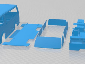 Toyota Hiace Race Printable Van 3D Print Model