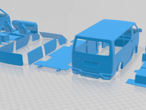 Toyota Hiace Race Printable Van 3D Принт Модель