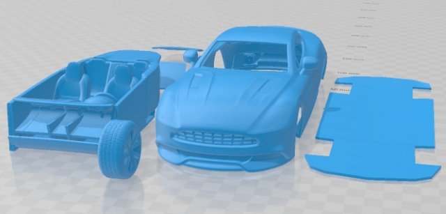 Aston Martin 2013 AM 310 Vanquish Printable Car 3D प्रिंट मॉडल .c4d .max .obj .3ds .fbx .stl .blend
