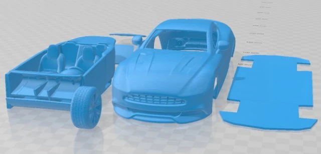 Aston Martin 2013 AM 310 Vanquish Printable Car 3D Print Model .c4d .max .obj .3ds .fbx .stl .blend 