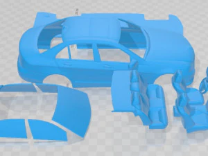 Mercedes Benz C Class W204 Printable Car 3D Print Model