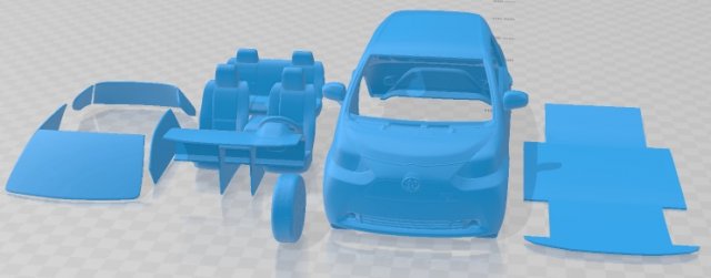 Toyota IQ EV 2013 Printable Car 3D Принт Модель .c4d .max .obj .3ds .fbx .stl .blend 