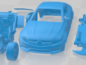 Mercedes Benz C63 AMG Coupe 2016 Printable Car 3D Print Model