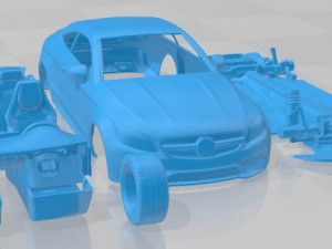 Mercedes Benz C63 AMG Coupe 2016 Printable Car 3D-Druckmodell