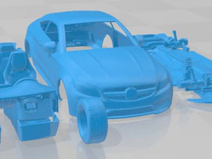 Mercedes Benz C63 AMG Coupe 2016 Printable Car 3D Print Model