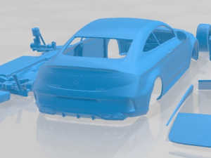 Mercedes Benz C63 AMG Coupe 2016 Printable Car 3D-Druckmodell