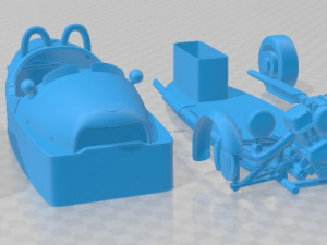 Morgan 3 Wheeler 2011- 2020 Printable Car Modelo de impresión 3D