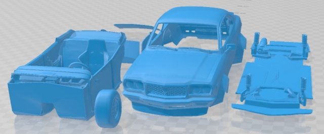 Mazda RX3 Drift 1971 Printable Car Modelo de Impressão 3D .c4d .max .obj .3ds .fbx .stl .blend 