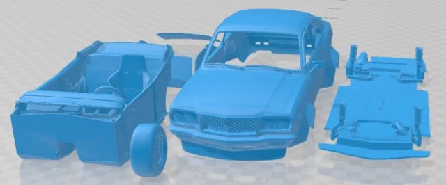 Mazda RX3 Drift 1971 Printable Car 3D Print Model .c4d .max .obj .3ds .fbx .stl .blend 