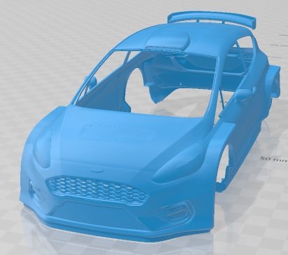 Fiesta Rally 2 Printable Body Car 3D Print Model .c4d .max .obj .3ds .fbx .stl .blend 