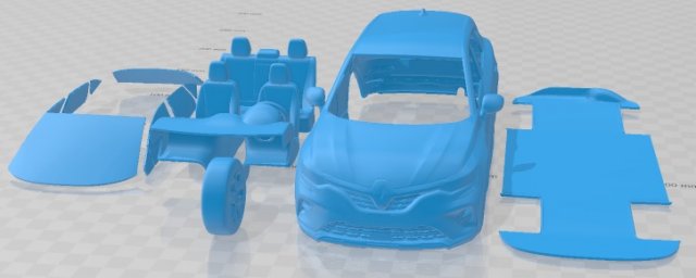 Renault Captur 2020 Printable Car 3D Print Model .c4d .max .obj .3ds .fbx .stl .blend 