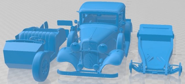 Coupe 1932 Printable Car 3D Принт Модель .c4d .max .obj .3ds .fbx .stl .blend 