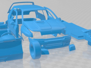 Renault Clio Williams Printable Car 3Dプリントモデル