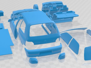 Renault Clio Williams Printable Car 3Dプリントモデル