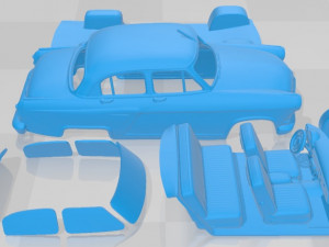 GAZ 21 Volga 1956 Printable Car 3D Print Model
