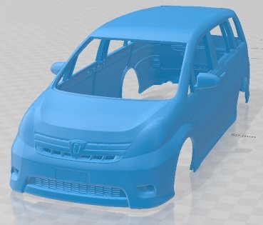 Toyota Isis 2012 Printable Body Car 3D Print Model .c4d .max .obj .3ds .fbx .stl .blend 