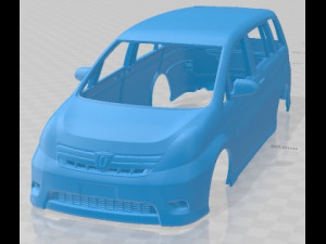 Toyota Isis 2012 Printable Body Car 3D 프린트 모델