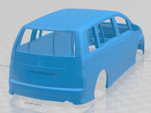 Toyota Isis 2012 Printable Body Car 3D Print Model