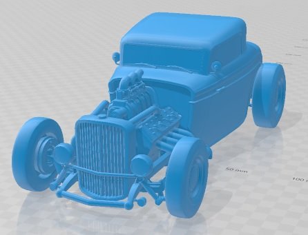 1932 Coupe Custom Printable Car Modelo de Impressão 3D .c4d .max .obj .3ds .fbx .stl .blend 