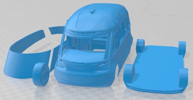 Kamaz 1221 Printable Van 3D Print Model .c4d .max .obj .3ds .fbx .stl .blend 